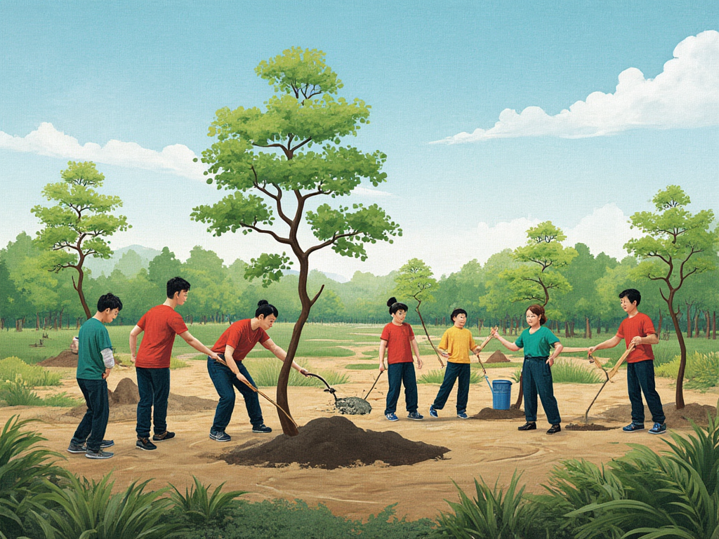 增綠就是增優(yōu)勢，植樹就是植未來